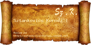 Sztankovics Kornél névjegykártya